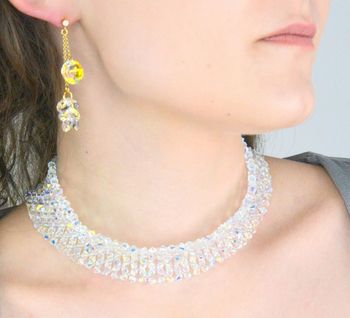 Kolia Swarovski naszyjnik damski z kryształkami Swarovski Aurore Boreale NR 335 (5).JPG